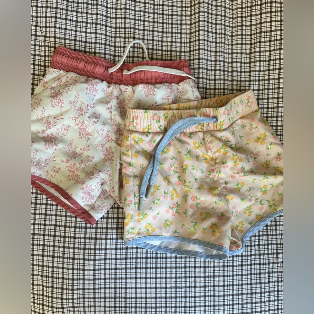 Two pairs minnow swim trunks